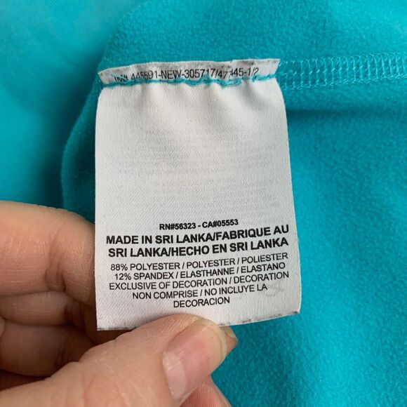 Nike Pro Shirt Womens S Small Blue Hyperwarm Thermal Thumbholes Sweatshirt - Picture 10 of 13